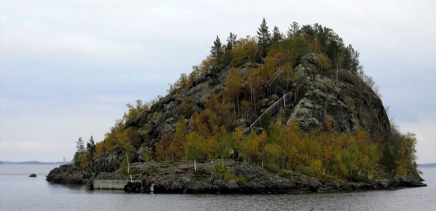 Ukonkivi in Lake Inari Lapland