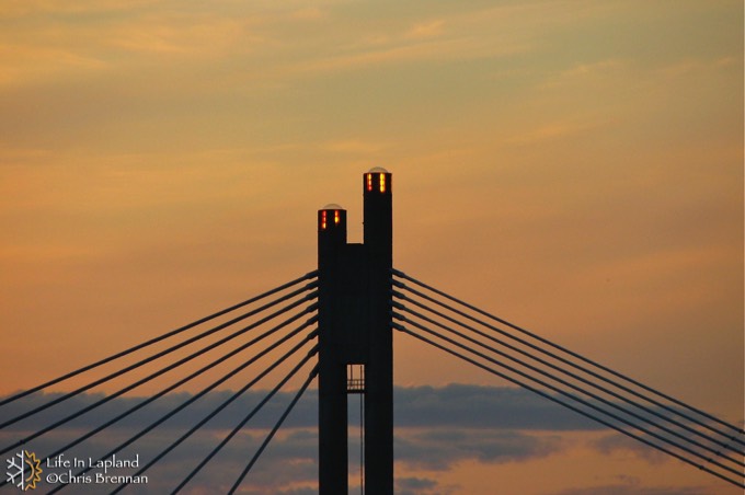 Top of Lumberjack Candle Bridge in Rovaniemi